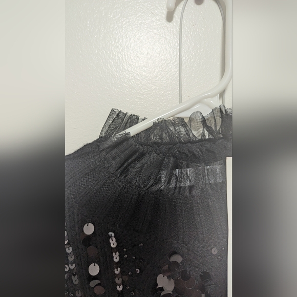 ZARA LIMITED EDITION Puff Sleeve Sequins Sweater - Picture 4 of 5